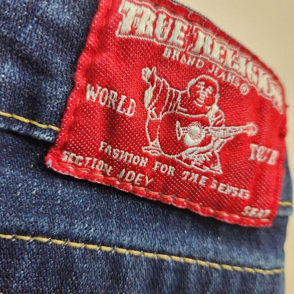 True Religion Jeans Joey SZ 29 Low Rise Y2K Flare Flap Pocket‎ Denim Boot Cut - Picture 9 of 14